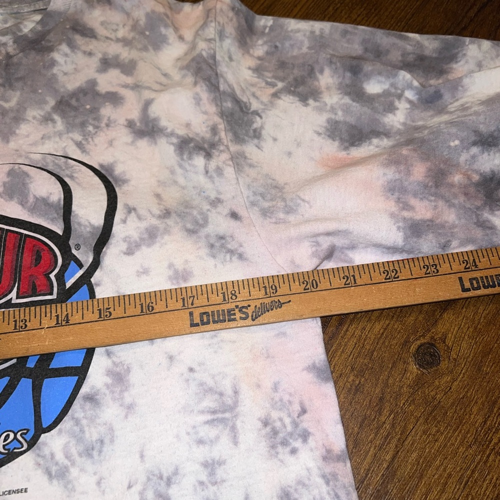 Y2K Lee NCAA ‘01 Final Four Gray White Tie-Dye Long Sleeve Cotton Shirt Size M - Picture 7 of 10